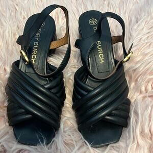 🎉 Tory Burch Kira quilted 55mm block heel SOLD OUT STYLE!